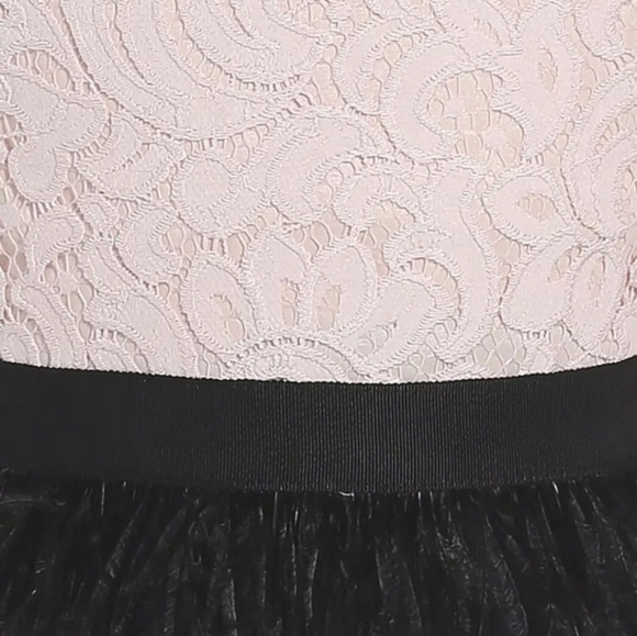 Milly Girls Minu Ostrich Feather Pink Black Formal Cocktail Dress, Size 8 - Picture 6 of 8